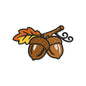 Autumn Acorns Leaves Embroidery Design | Fall Woodland Seasonal Pattern - SG02072610