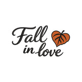 Fall In Love Embroidery Design | Autumn Quote Seasonal Pattern - SG02072612