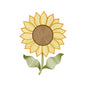 Textured Sunflower Embroidery Design - Boho Summer Floral Motif SG31072611