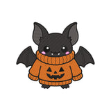 Halloween Bat Sweater Embroidery Design - Cute Pumpkin Motif SG31072701