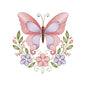 Ripple Butterfly Embroidery Design - BoHo Textured Insect Motif SG02092604