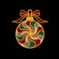 Ripple Christmas Ornament Machine Embroidery Design - SG02102602