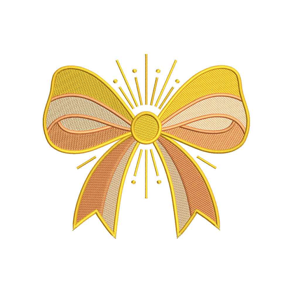 Summer Bow Embroidery Design Cute Sunshine Ribbon - SG03052606