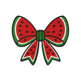 Watermelon Bow Embroidery Design Summer Fruit Ribbon - SG03052608