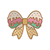 Ice Cream Bow Embroidery Design Cute Summer Sweet Treat - SG03052609