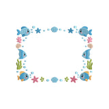 Ocean Fish Frame Embroidery Design Summer Underwater Border - SG03052610