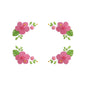 Tropical Hibiscus Frame Embroidery Design Summer Floral Border - SG03052611