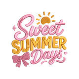 Sweet Summer Days Embroidery Design Summer Quote - SG03052613
