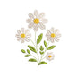 Daisy Flower Bouquet Embroidery Design Floral Wildflower Arrangement - SG03052615