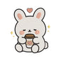 Cute Bunny Coffee Embroidery Design Kawaii Animal - SG03052617