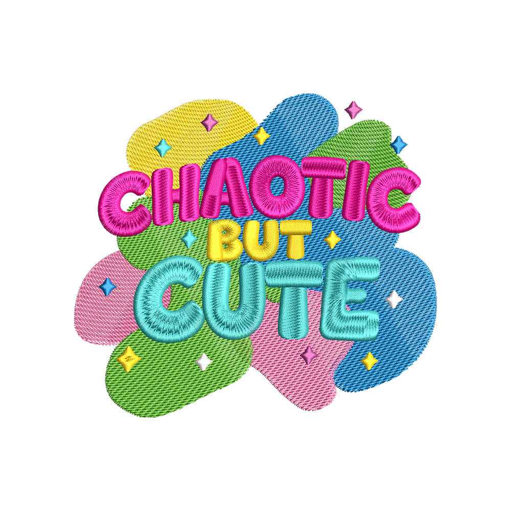 Chaotic But Cute Embroidery Design - SG04042607