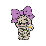 Cute Mummy Girl Halloween Embroidery Design | Kawaii Spooky Character Pattern - SG04072602