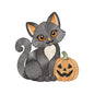 Cute Halloween Black Cat Pumpkin Ripple Machine Embroidery Design File - SG04092601
