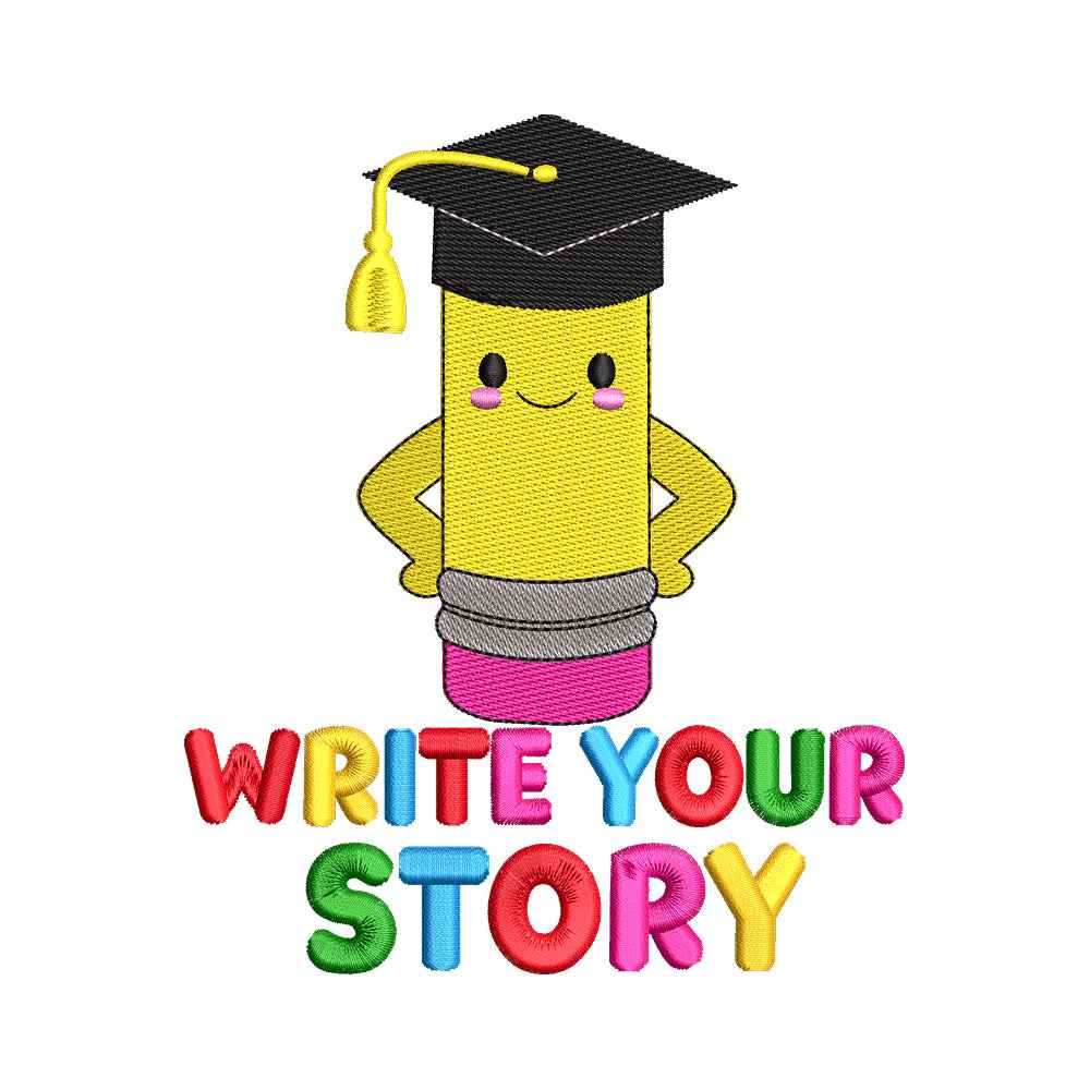Write Your Story Baby Quote Embroidery Design - SG05042607