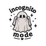 Incognito Mode Ghost Embroidery Design | Funny Halloween Quote Cute Hidden Ghost - SG05062605