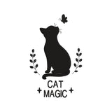 Cat And Butterfly Embroidery Design - Cat Magic Silhouette Motif SG31072618