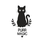 Purr Magic Black Cat Embroidery Design - Big Eyes Witchy Silhouette SG31072620