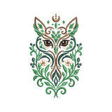 Celestial Floral Owl Embroidery Design - Mystical Boho Night Bird Motif SG31072623