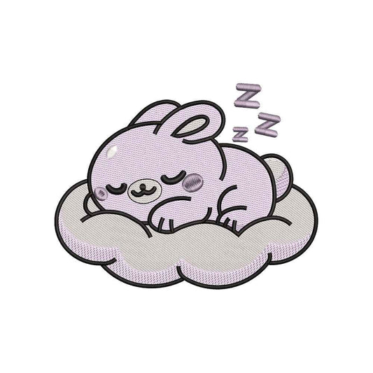 Sleeping Bunny Embroidery Design Cute Baby Bunny - SG06052603