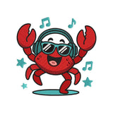 Cute Dancing Crab Embroidery Design Summer Beach - SG06052608
