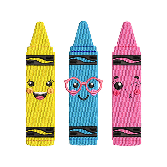 Cute Crayon Friends Embroidery Design - SG060602