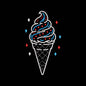 Patriotic Ice Cream Embroidery Design 4th of July Independence Day Dessert - SG06062602