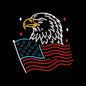 Bald Eagle American Flag Embroidery Design Patriotic USA 4th of July - SG06062603