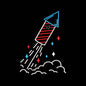 Patriotic Firework Rocket Embroidery Design 4th of July Independence Day USA - SG06062604
