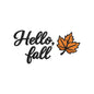 Hello Fall Autumn Embroidery Design | Maple Leaf Autumn Quote Machine Embroidery Pattern - SG06072603