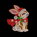 FSL Christmas Bunny Machine Embroidery Design - SG06102601