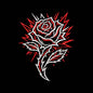 Gothic Rose Embroidery Design Floral Tattoo Style Flower - SG07052601
