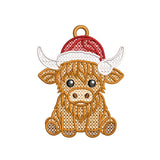 FSL Christmas Highland Cow Embroidery Designs - SG07092602
