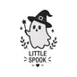Little Spook Witch Hat Ghost Embroidery Design - Cute Halloween Baby Motif SG31072631