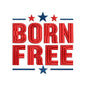 Born Free Patriotic Embroidery Design 4th of July - SG09052602
