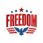 Freedom Patriotic Embroidery Design 4th of July - SG09052603