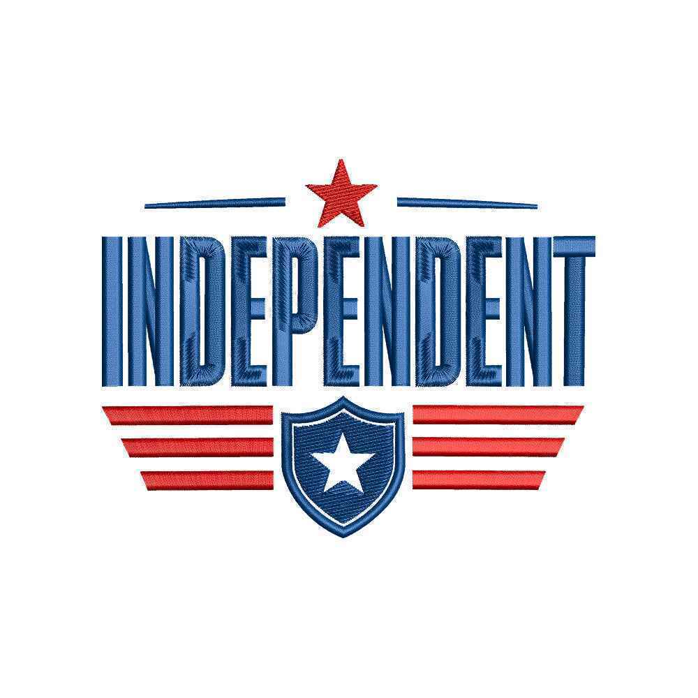 Independent Patriotic Embroidery Design 4th of July - SG09052604