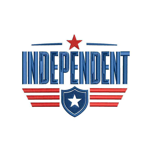 Independent Patriotic Embroidery Design 4th of July - SG09052604