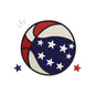 Patriotic Beach Ball Embroidery Design 4th of July Independence Day - SG09052615