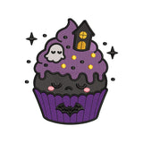 Spooky Cupcake Ghost Treat Embroidery Design Haunted Dessert Bat House - SG09062605
