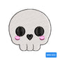 Mini Halloween Cute Skull Embroidery Design | Kawaii Machine Embroidery Pattern - SG09072607