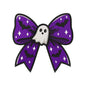Spooky Purple Bow Embroidery Design - Halloween Coquette Ghost Motif SG31072635