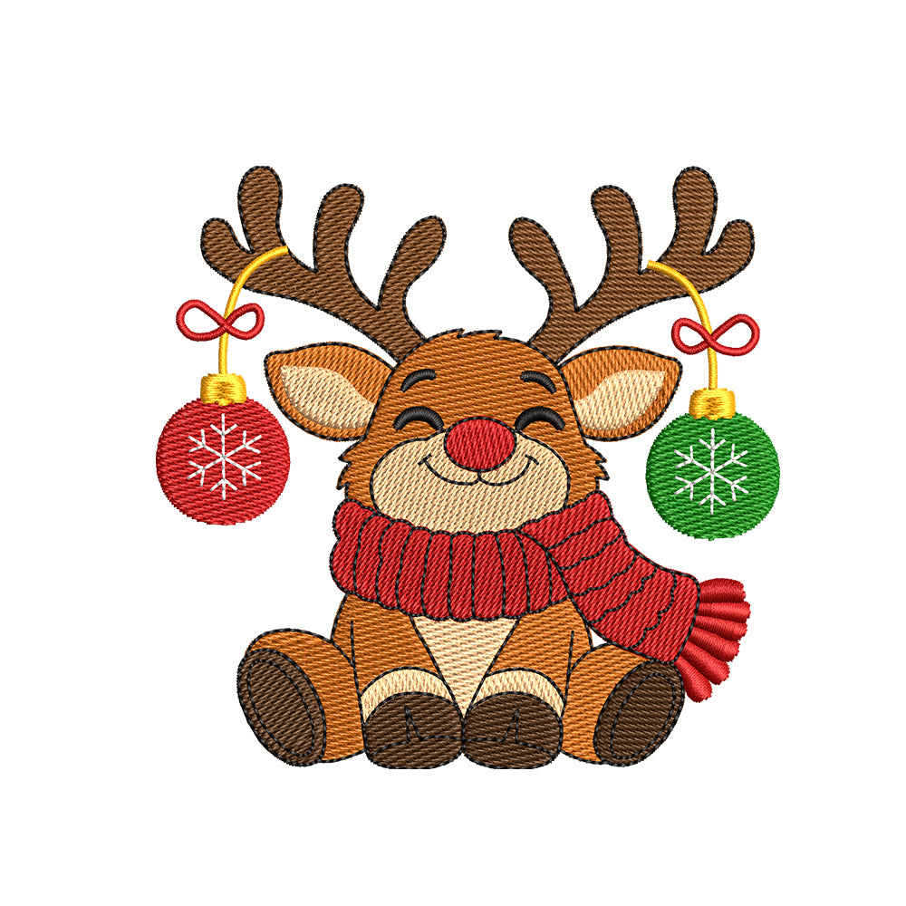 Christmas Reindeer Embroidery Design For Machine - SG09102603