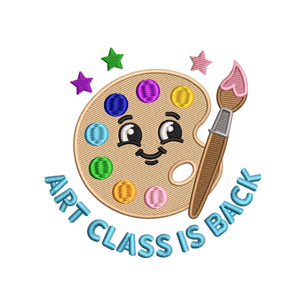 Art Class Is Back Back To School Embroidery Design - SG10042603