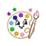 Cute Paint Palette Back To School Embroidery Design - SG10042604