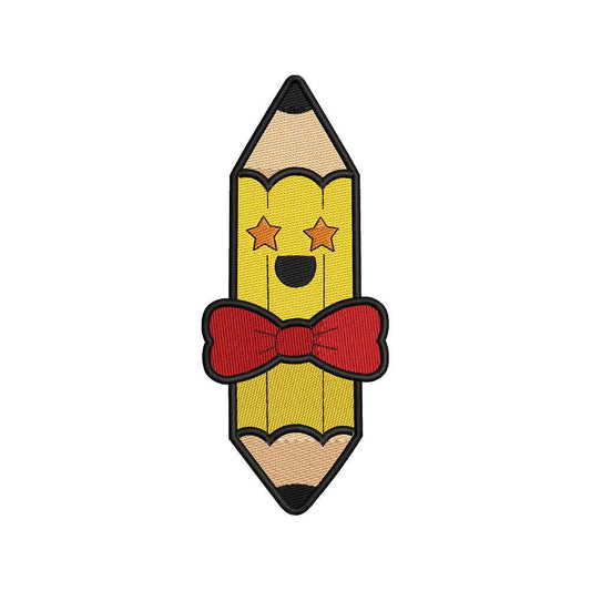 Cute Pencil With Bow Back To School Embroidery Design - SG10042605