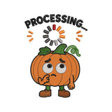 Processing Halloween Embroidery Design Funny Pumpkin Character Cute Seasonal Humor - SG11062603