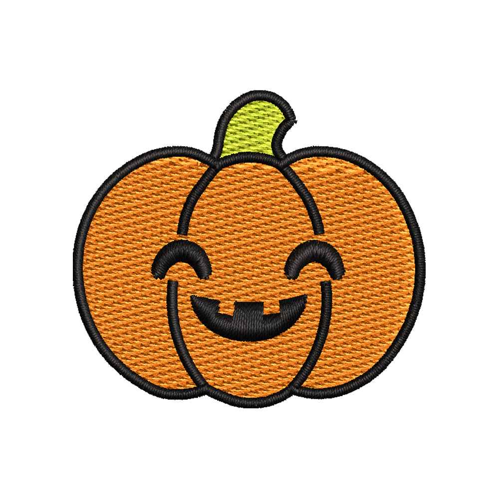 Mini Halloween Cute Pumpkin Embroidery Design | Kawaii Smiling Pumpkin Machine Embroidery Pattern - SG11072604