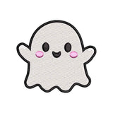 Mini Halloween Cute Ghost Embroidery Design | Kawaii Smiling Ghost Machine Embroidery Pattern - SG11072605