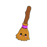 Mini Halloween Cute Broom Embroidery Design | Kawaii Witch Broom Machine Embroidery Pattern - SG11072606