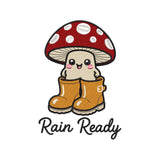 Autumn Rain Ready Embroidery Design | Cute Mushroom in Rain Boots Fall Machine Embroidery Pattern - SG11072611